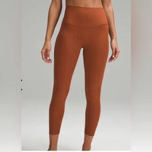 Lululemon Align Ribbed Orange Rust Leggings High-Waist Performance Fit